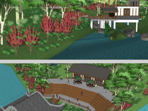 精品原創(chuàng)中式戲臺景觀公園su模型設(shè)計(jì)素材 植物景觀模型大全 18653583